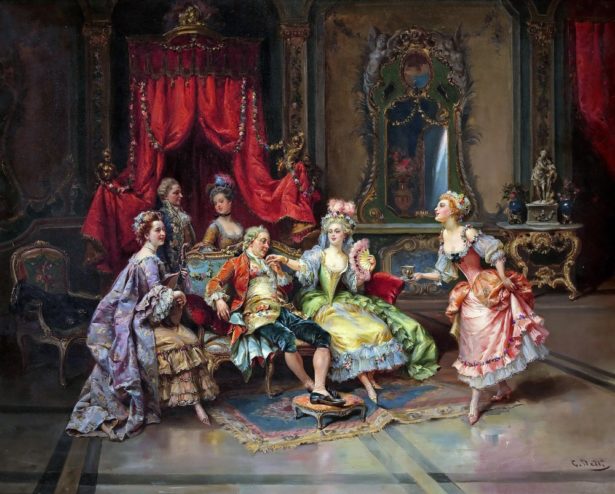 Чезаре Аугусто Детти (Cesare Auguste Detti "Людовик XV в тронном зале (Louis XV in the throne room)"