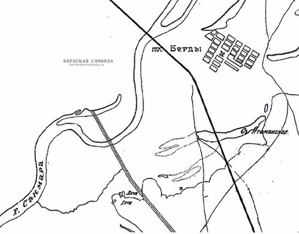 План окрестностей пригородного поселка Берды в 1912 году
