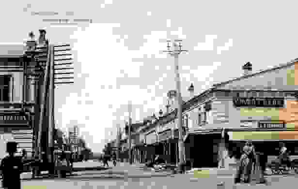 Фотографии старого Оренбурга. Вид Гостиного двора со стороны Введенской улицы 