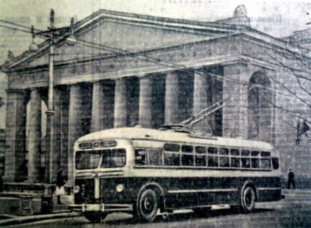 Крупными капитальными работами в этой части явилось строительство троллейбусных линий, начатое по решению Правительства в 1953 году.