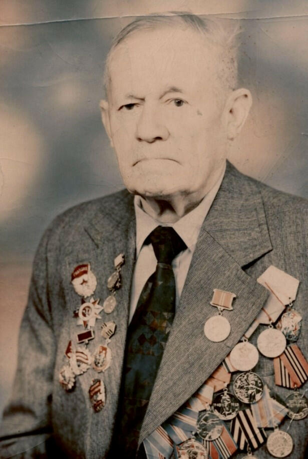 Оренбургский казак, фронтовик-гвардеец Борис Ильич Копытин, 9 мая 1989 года.