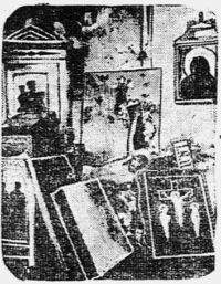 "Смычка" 11 марта 1930 год: "Из закрытой Петропавловской церкви вывозится имущество. На снимке церковная утварь приготовленная к вывозу".