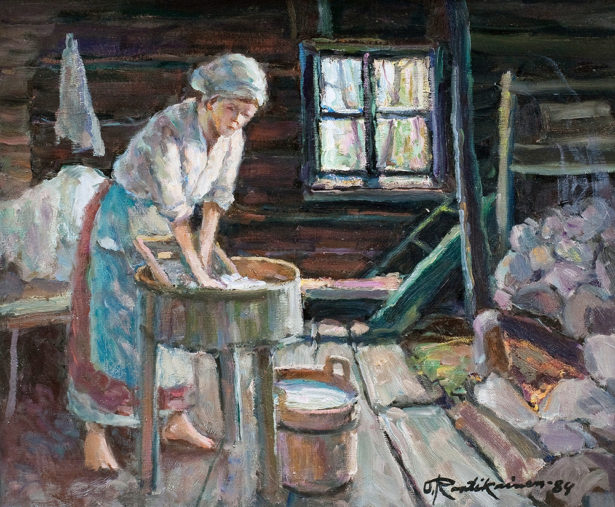 Orvo Raatikainen (Finnish, 1914-2000) Pyykkäri (Прачка). 1884 г.