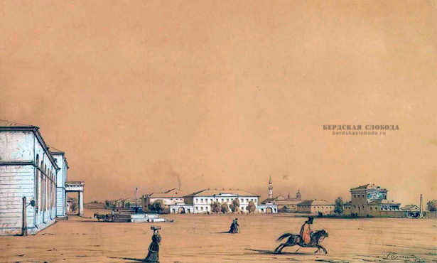 Чернышев Алексей Филиппович (1824 - 1863). «Площадь в Оренбурге».