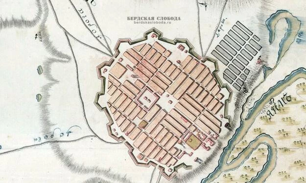 В сетевую библиотеку "Бердская слобода" добавлен План города Оренбурга и его окрестностей, составленный после 1774 года.