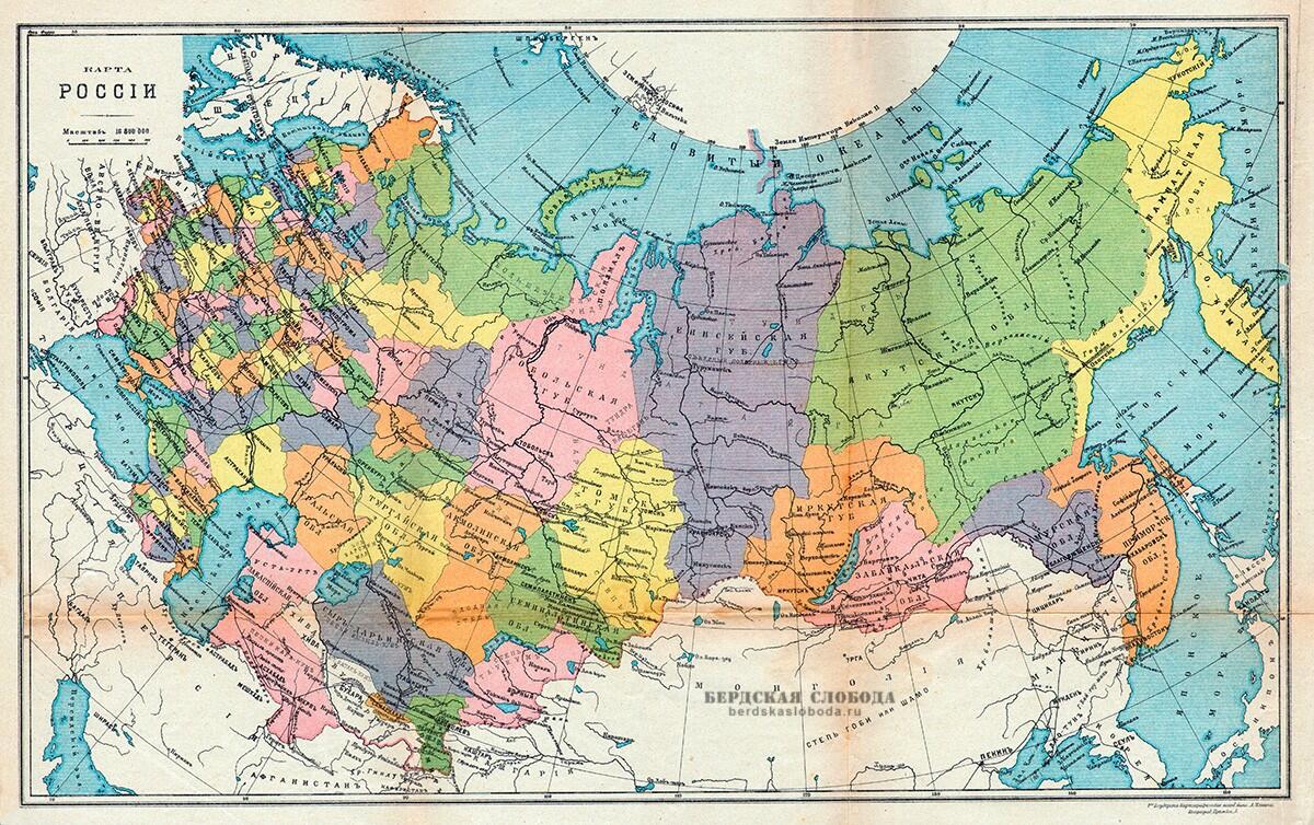 Карта российской империи до 1917 года