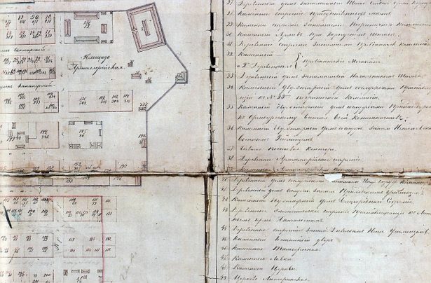 План Оренбурга 1836 года примечателен тем, что юго-восточнее артиллерийского двора под номером 35 указана "та самая кузница".