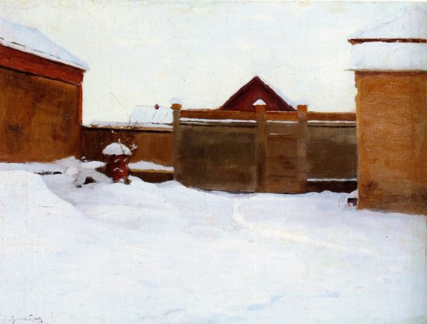Во дворе зимой 1900-е