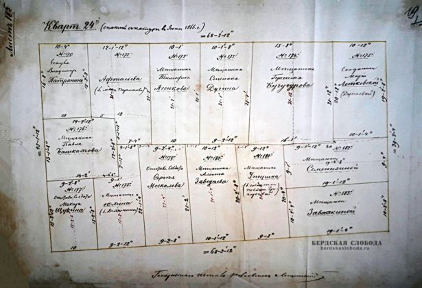 План квартала №24 (снятый с натуры в июне 1866 года).