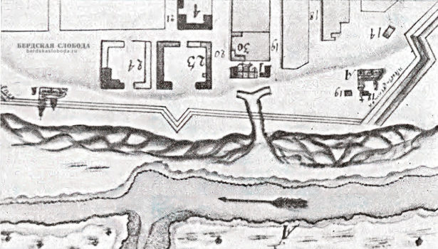 Фрагмент плана Оренбурга 1767 года