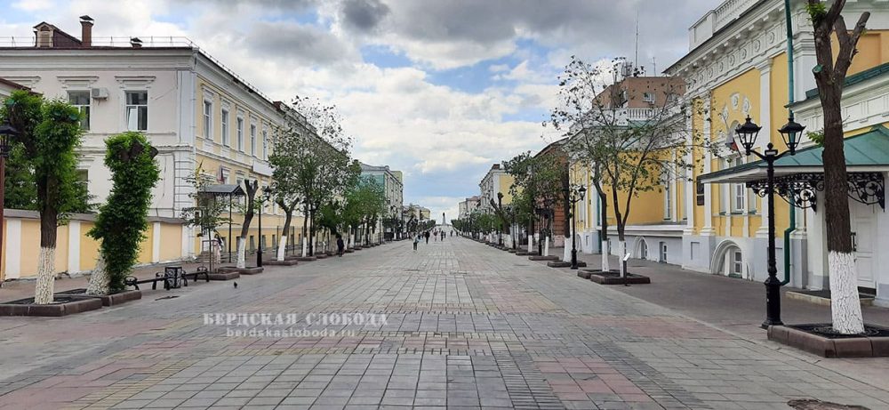 Улица Советская в Оренбурге, снимок 2022 года