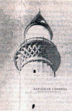 «Сталактитовый» декор минарета Караван-Сарая