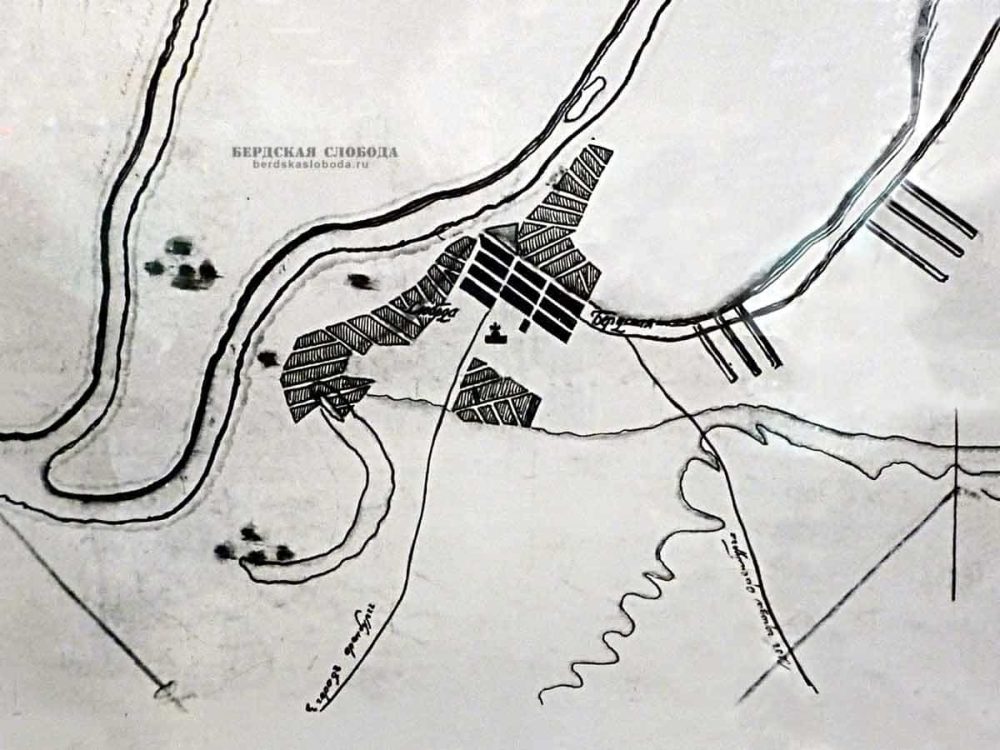 План Бердской слободы 1788 год