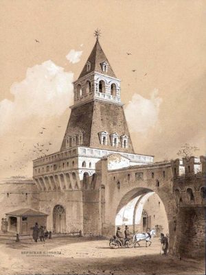 Рис.9. Башня Китайгородской стены в Москве 1849.