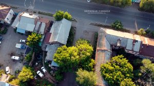 Городская усадьба Х.С. Люппы на углу ул. Чичерина и пер. Нового. Вид с квадрокоптера. Лето 2022 года. Городская усадьба Х.С. Люппы на углу ул. Чичерина и пер. Нового. Вид с квадрокоптера. Лето 2022 года.