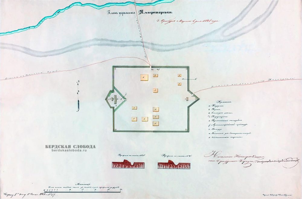 План укрепления Императорского, составленный в 1842 году.