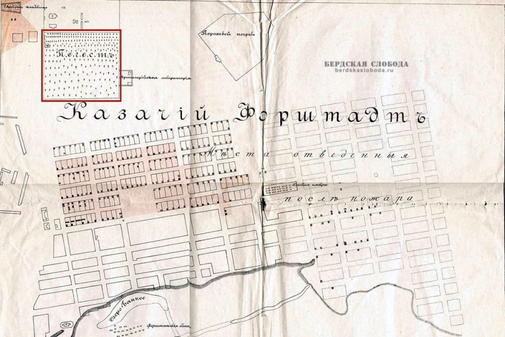 Фрагмент Плана Казачьего Форштадта. Рубеж 1870-1880-х годов.