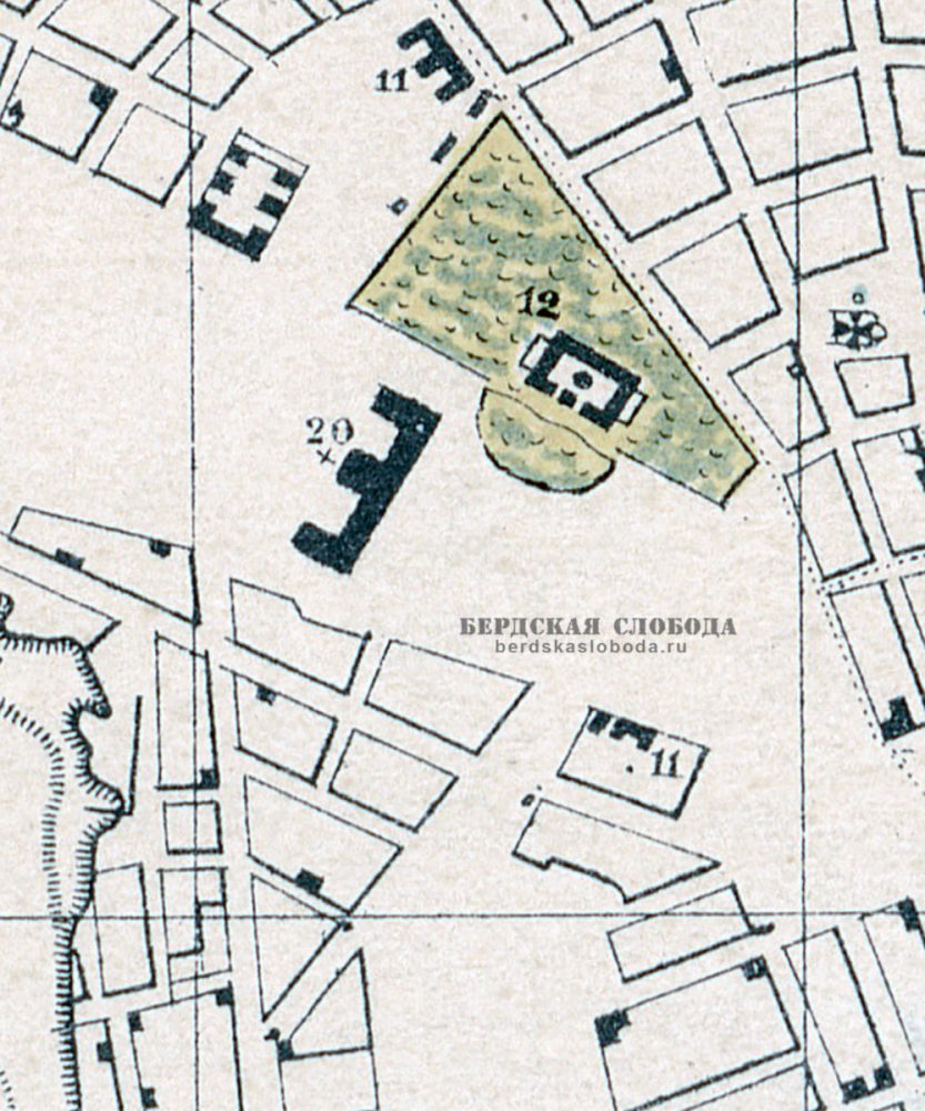 Фрагмент Плана г. Оренбурга. 1869 г.