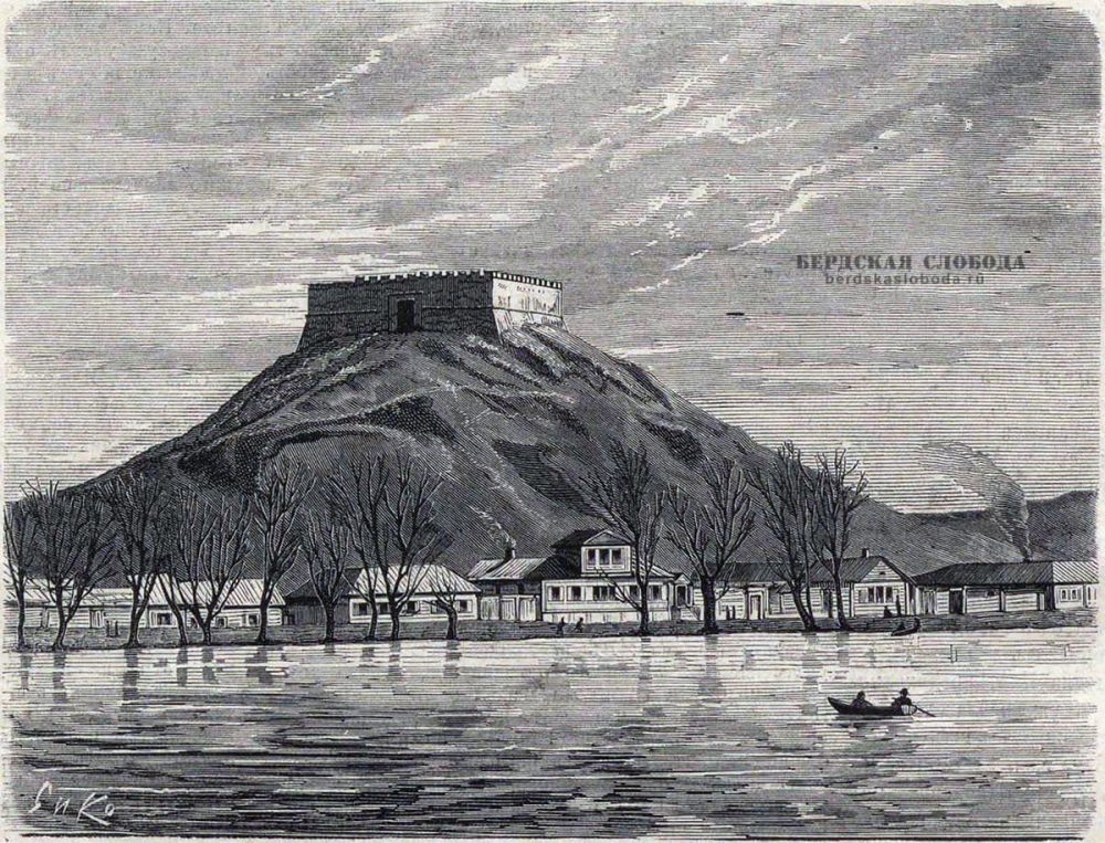 Гипсовая гора в Илецкой Защите (рисов. на дер. Н.И. Соколов, грав. Л.А. Серяков), Всемирная иллюстрация, 1870